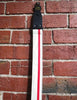 Colonial Leather Stripe Rag Guitar Strap - VARIOUS COLOURS - Guitar Emporium