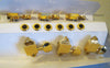 Kluson  Waffle-Back  3 -Side Tuners, Gold, Oval Metal Buttons